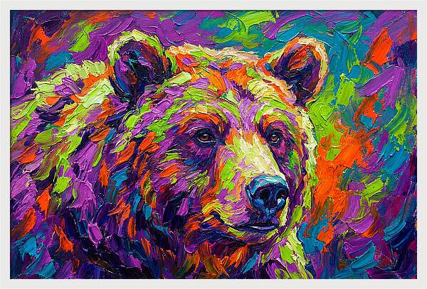 Vibrant Bear Portrait
