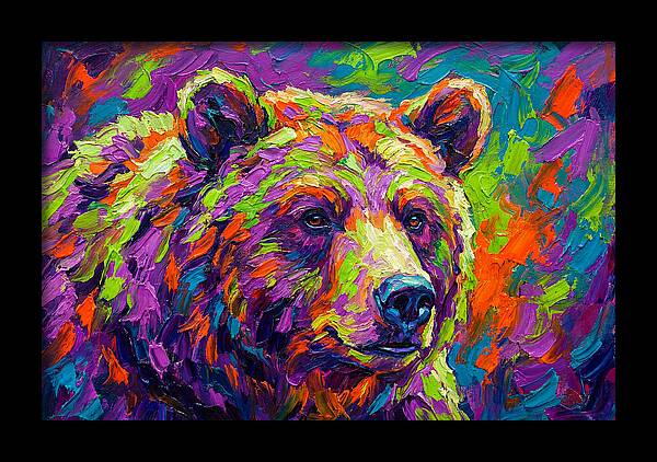Vibrant Bear Portrait