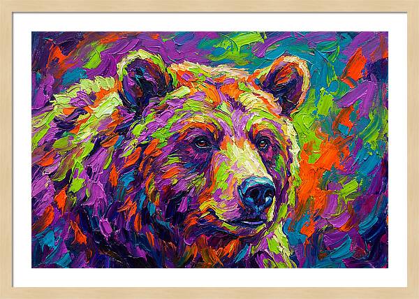 Vibrant Bear Portrait