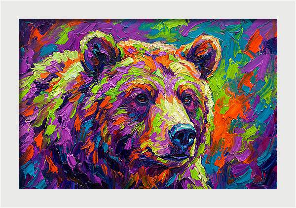 Vibrant Bear Portrait