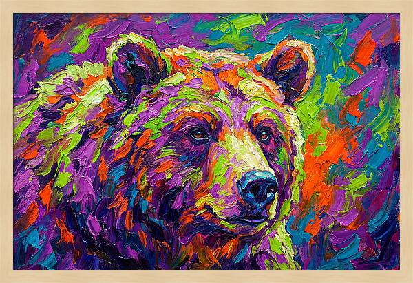 Vibrant Bear Portrait