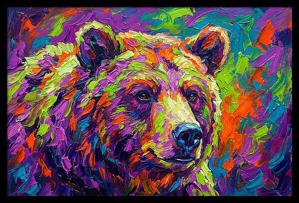 Vibrant Bear Portrait
