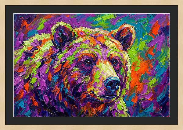 Vibrant Bear Portrait