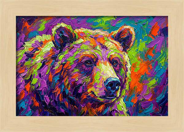 Vibrant Bear Portrait