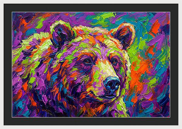 Vibrant Bear Portrait