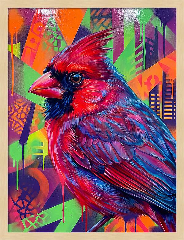 Vibrant Cardinal Portrait