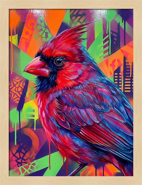 Vibrant Cardinal Portrait
