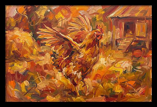 Vibrant Chicken In Autumn Colors
