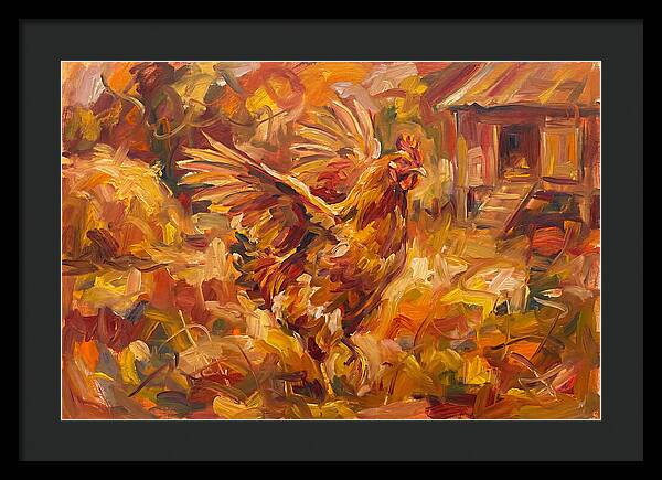 Vibrant Chicken In Autumn Colors