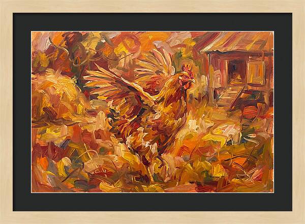 Vibrant Chicken In Autumn Colors