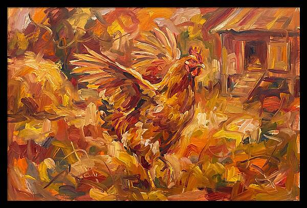 Vibrant Chicken In Autumn Colors
