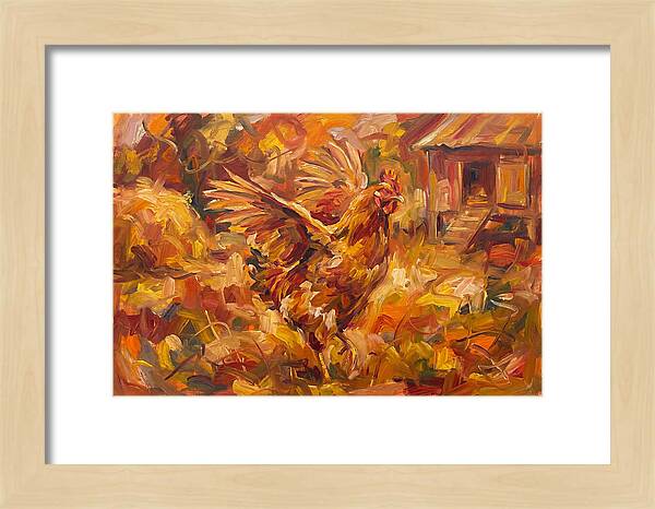 Vibrant Chicken In Autumn Colors
