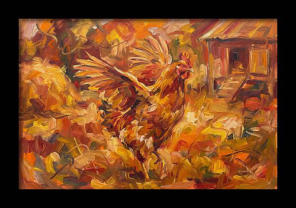 Vibrant Chicken In Autumn Colors