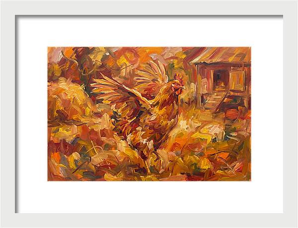 Vibrant Chicken In Autumn Colors