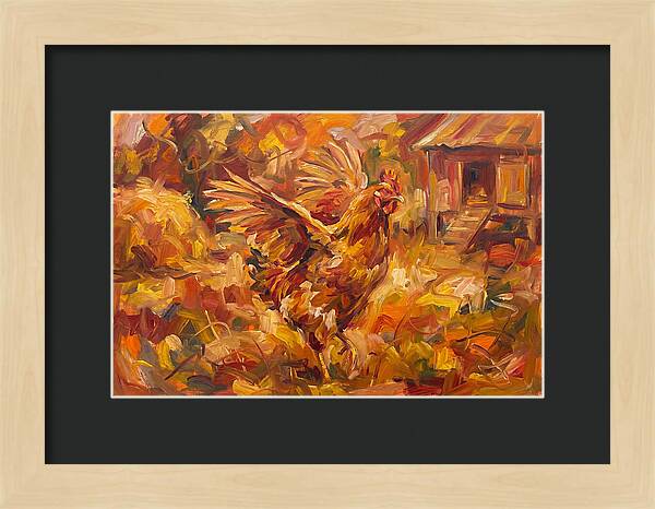 Vibrant Chicken In Autumn Colors