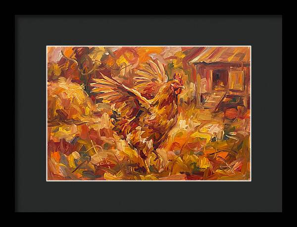 Vibrant Chicken In Autumn Colors