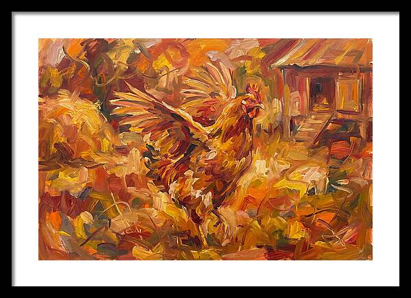 Vibrant Chicken In Autumn Colors