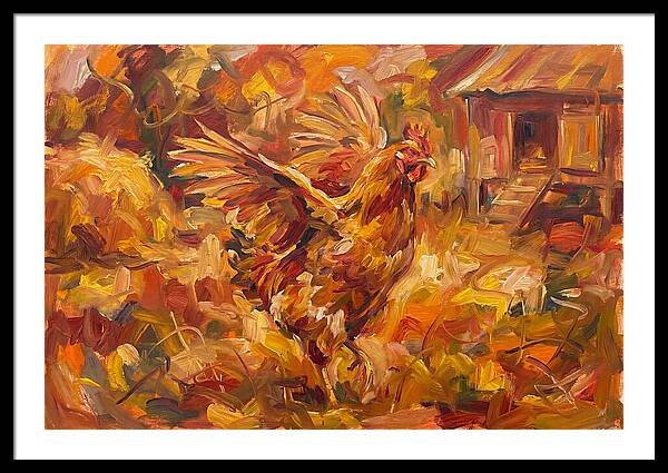 Vibrant Chicken In Autumn Colors