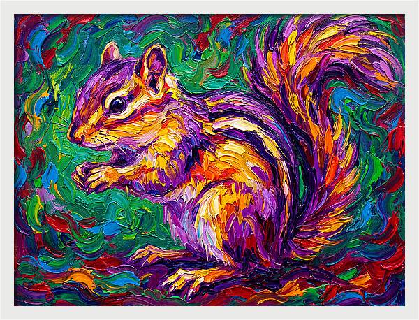 Vibrant Chipmunk Portrait