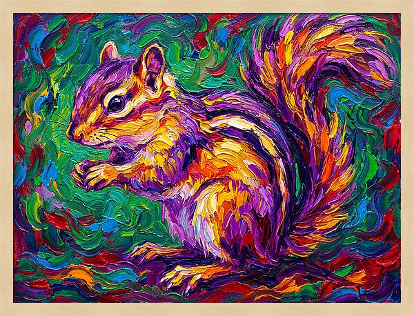 Vibrant Chipmunk Portrait