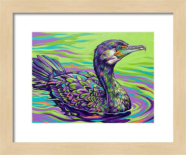 Vibrant Cormorant Reflection