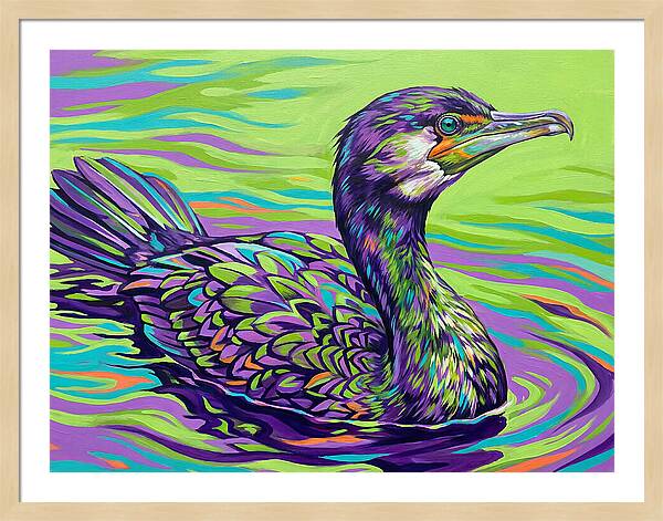 Vibrant Cormorant Reflection