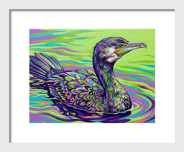 Vibrant Cormorant Reflection