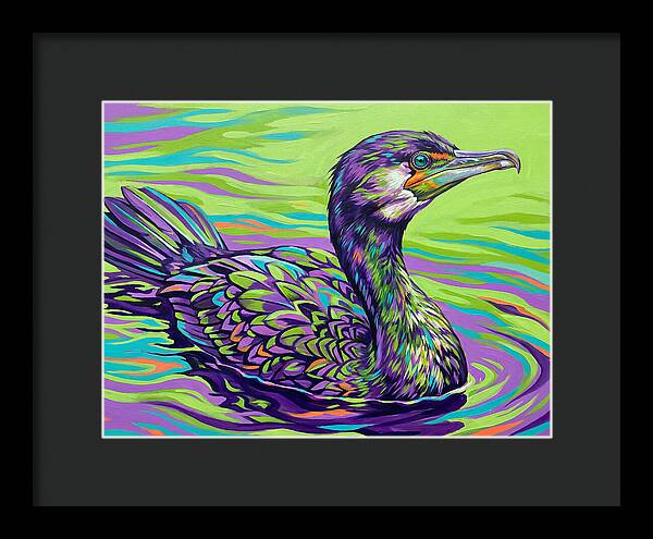 Vibrant Cormorant Reflection