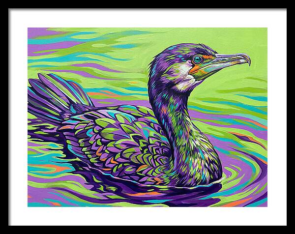 Vibrant Cormorant Reflection