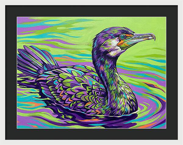 Vibrant Cormorant Reflection