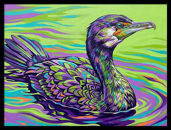 Vibrant Cormorant Reflection