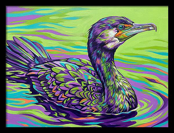 Vibrant Cormorant Reflection