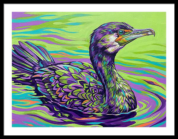 Vibrant Cormorant Reflection