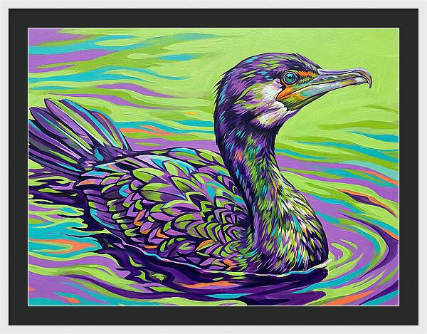 Vibrant Cormorant Reflection