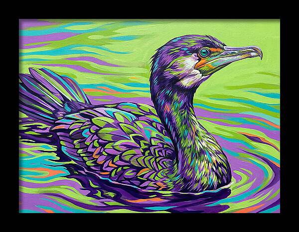 Vibrant Cormorant Reflection