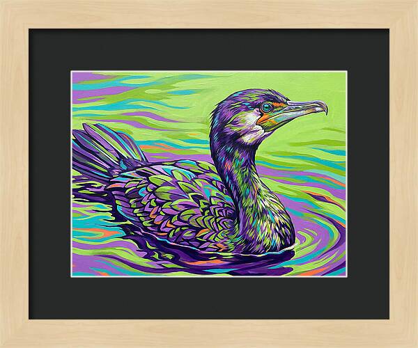 Vibrant Cormorant Reflection