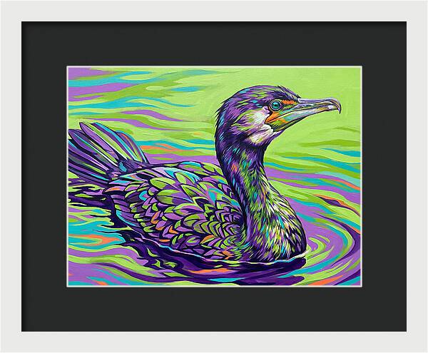 Vibrant Cormorant Reflection