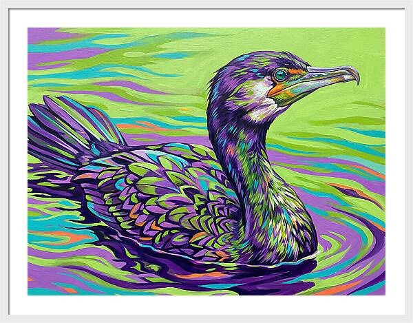 Vibrant Cormorant Reflection