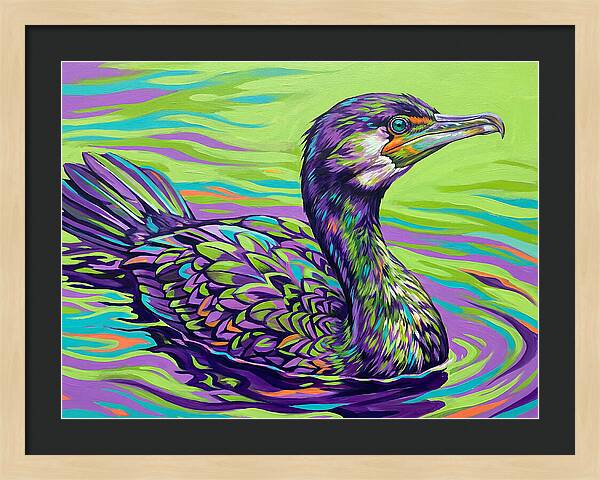 Vibrant Cormorant Reflection