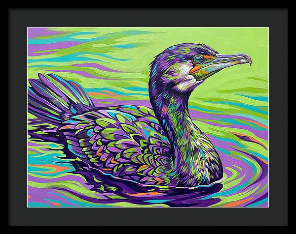 Vibrant Cormorant Reflection