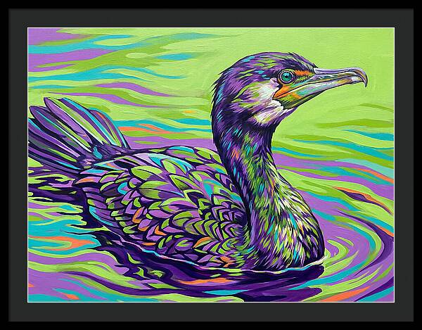 Vibrant Cormorant Reflection