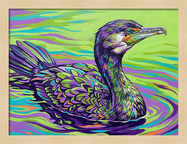 Vibrant Cormorant Reflection