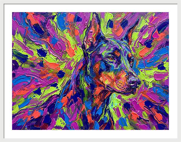 Vibrant Doberman Portrait