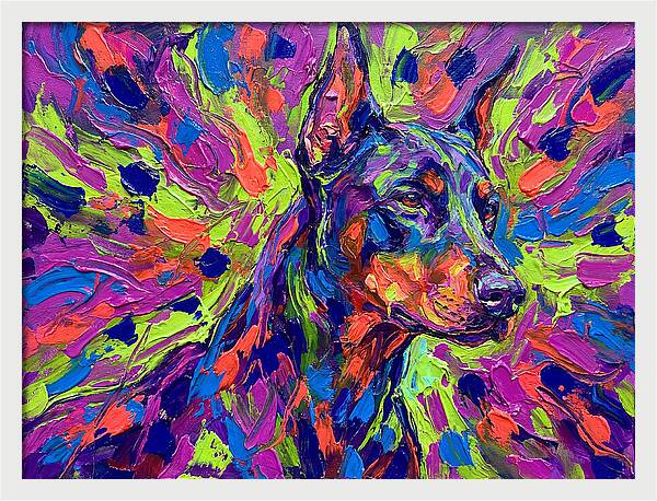 Vibrant Doberman Portrait