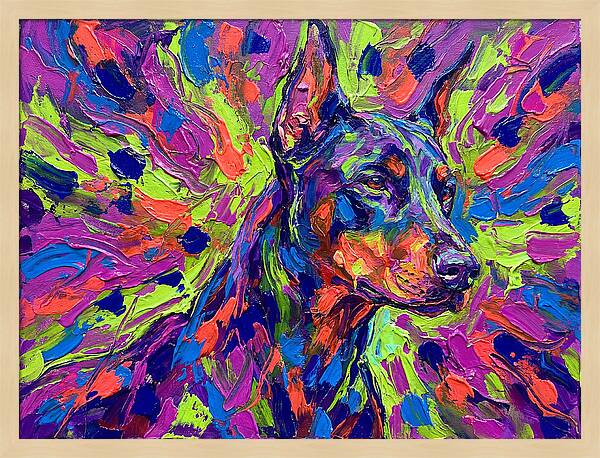 Vibrant Doberman Portrait