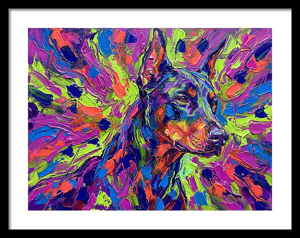 Vibrant Doberman Portrait