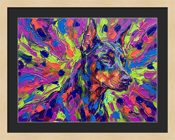 Vibrant Doberman Portrait