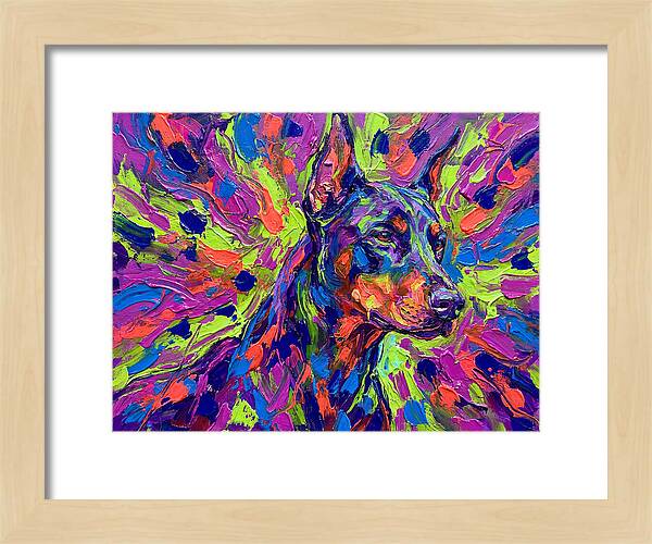 Vibrant Doberman Portrait