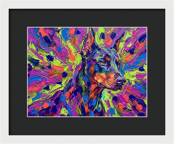 Vibrant Doberman Portrait