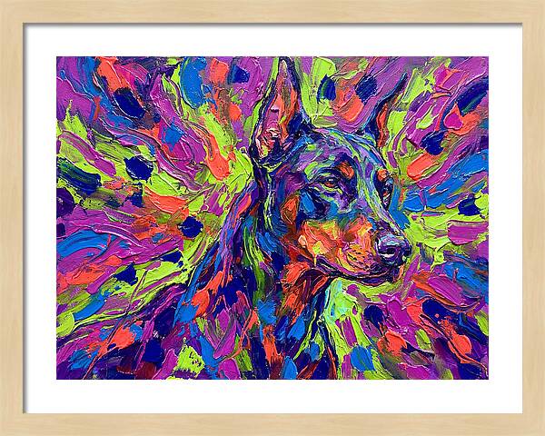Vibrant Doberman Portrait